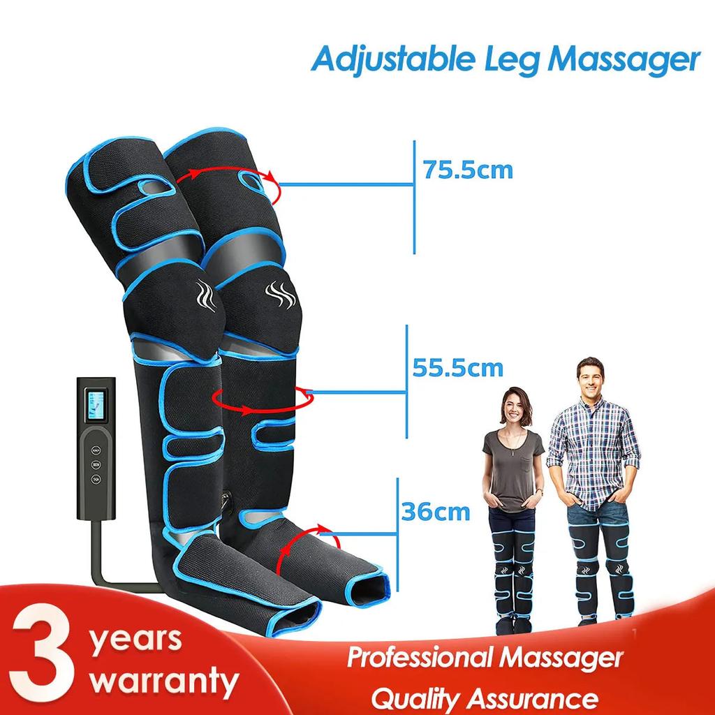 Foot & Leg Air Compression Massager with Knee Heat by HitMyNeed