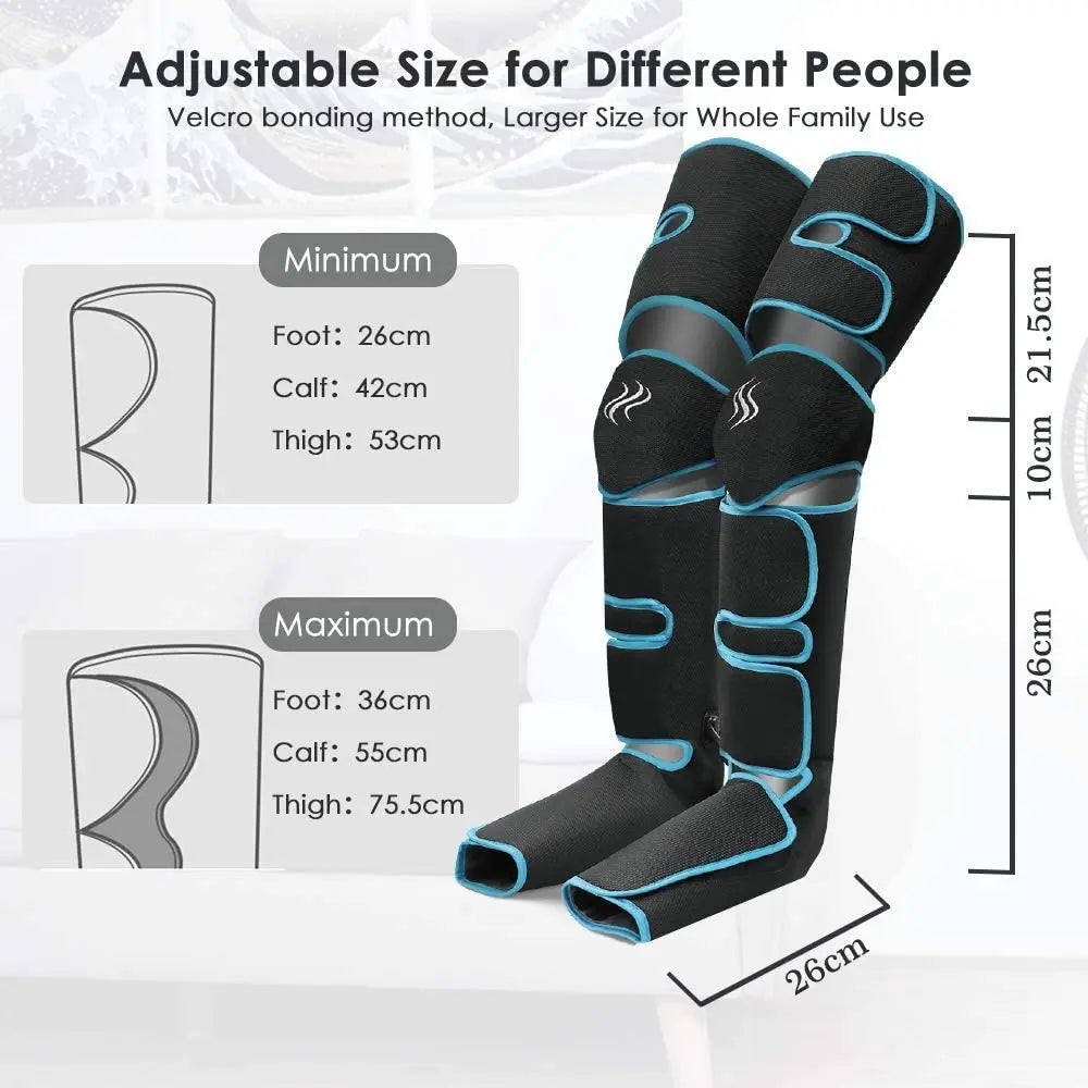 Foot & Leg Air Compression Massager with Knee Heat by HitMyNeed