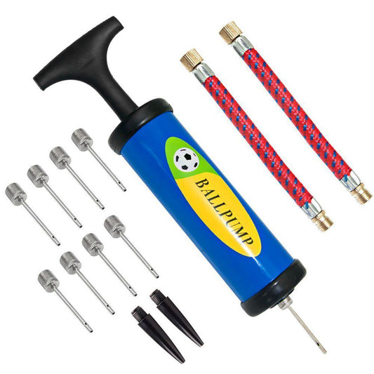 Football Ball Pump Inflator Set with 14 Accessories by HitMyNeed