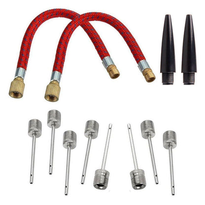 Football Ball Pump Inflator Set with 14 Accessories by HitMyNeed
