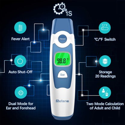 Forehead Infrared Thermometer with Fever Alert by HitMyNeed