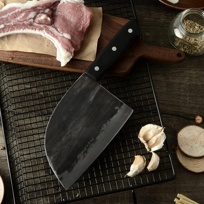 Forged High-Carbon Steel Butcher Bone Chopper Knife by HitMyNeed