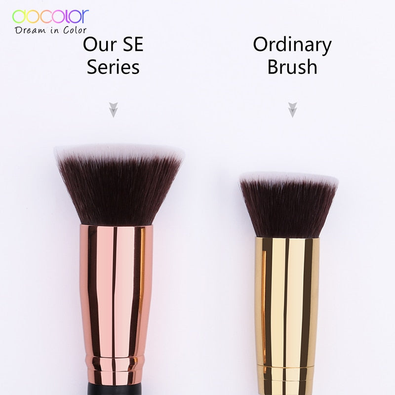 Foundation Buffing Brush with Flat Synthetic Bristles by HitMyNeed