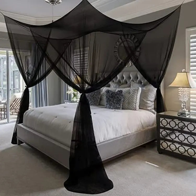 Four-Door White Palace Mosquito Net Canopy by HitMyNeed