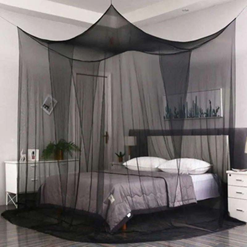 Four-Door White Palace Mosquito Net Canopy by HitMyNeed