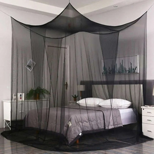 Four-Door White Palace Mosquito Net Canopy sexy-black by HitMyNeed