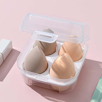 Four Grid Transparent Makeup Sponge Travel Case by HitMyNeed