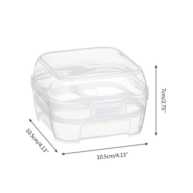Four Grid Transparent Makeup Sponge Travel Case by HitMyNeed