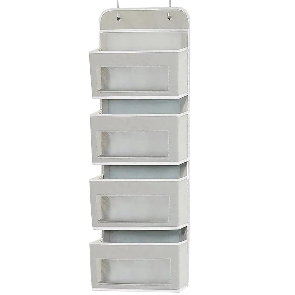 Four Layer Over Door Hanging Storage Organizer gray by HitMyNeed