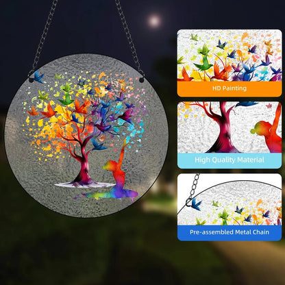 Four Seasons Tree of Life Stained Glass Suncatcher by HitMyNeed