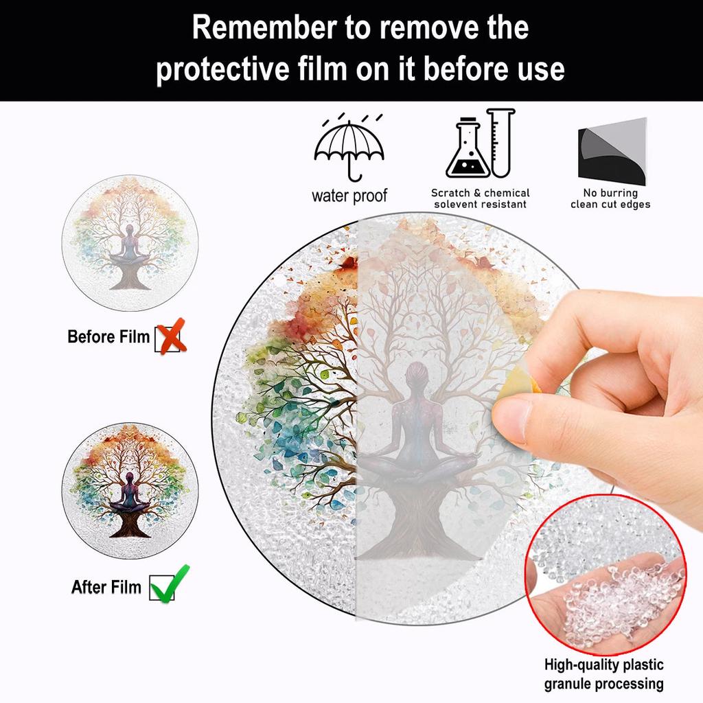 Four Seasons Tree of Life Stained Glass Suncatcher by HitMyNeed