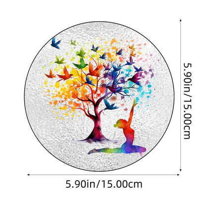 Four Seasons Tree of Life Stained Glass Suncatcher by HitMyNeed