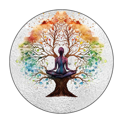 Four Seasons Tree of Life Stained Glass Suncatcher a by HitMyNeed