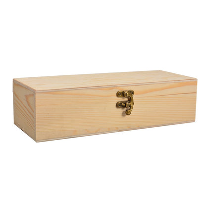 Four-Slot Wooden Tea Box Organizer with Lid Lock by HitMyNeed