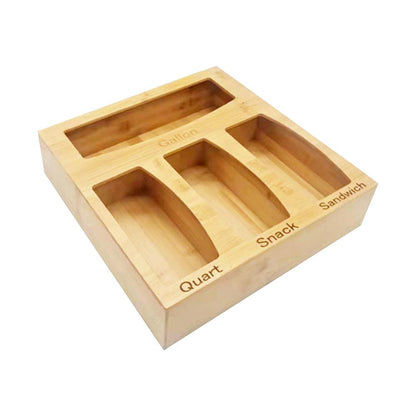 Four Slot Wooden Ziploc Bag Organizer by HitMyNeed