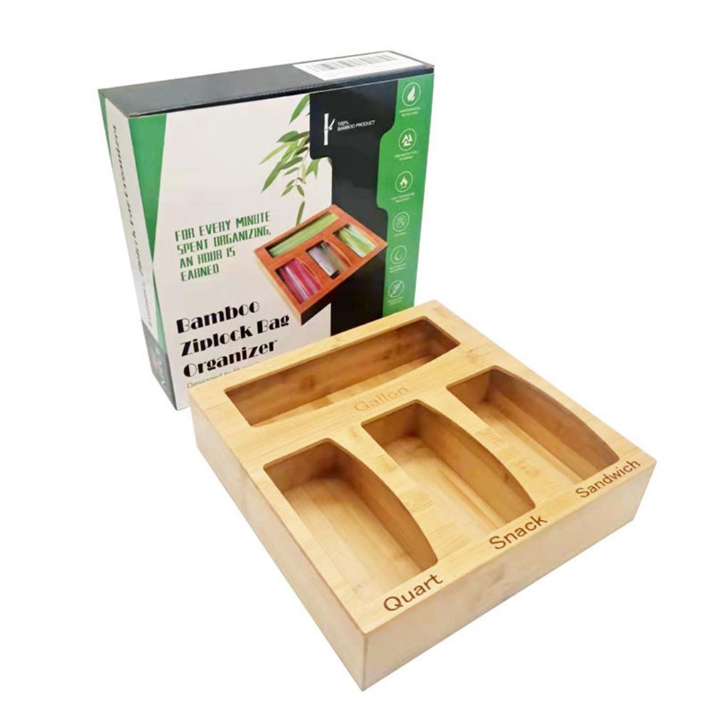 Four Slot Wooden Ziploc Bag Organizer by HitMyNeed