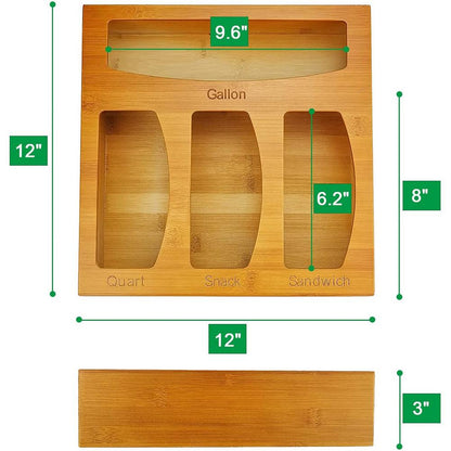 Four Slot Wooden Ziploc Bag Organizer by HitMyNeed