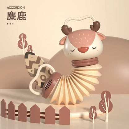 Fox Accordion Educational Baby Music Toy pink by HitMyNeed