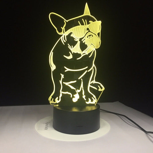 French Bulldog 3D Acrylic LED Night Light by HitMyNeed