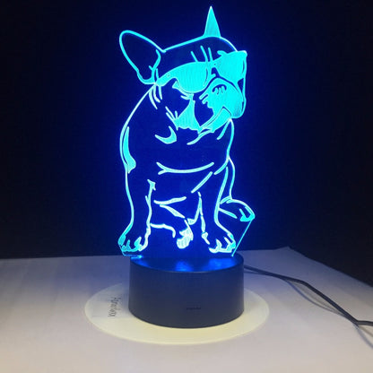 French Bulldog 3D Acrylic LED Night Light by HitMyNeed