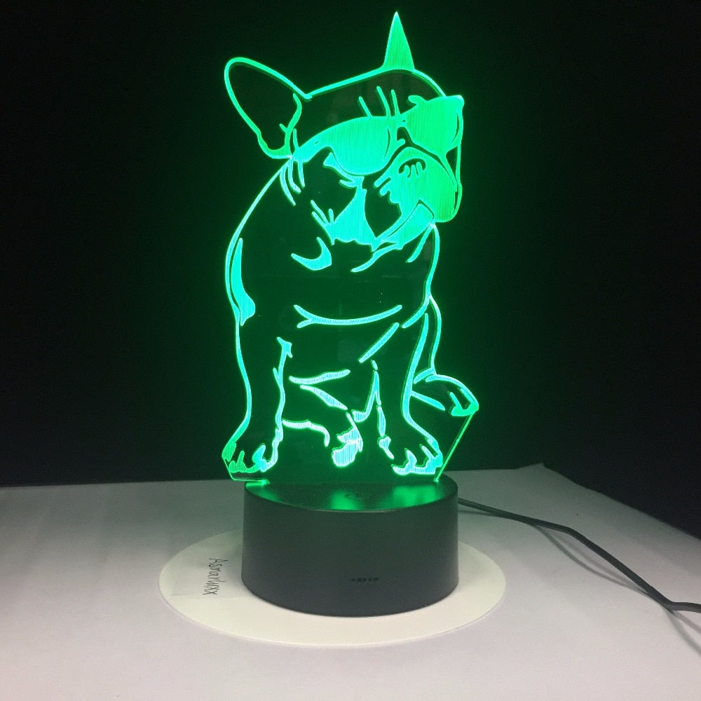 French Bulldog 3D Acrylic LED Night Light by HitMyNeed