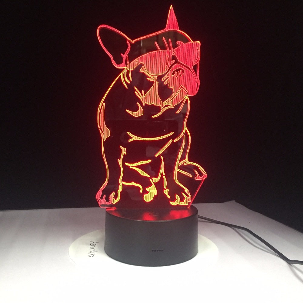 French Bulldog 3D Acrylic LED Night Light by HitMyNeed
