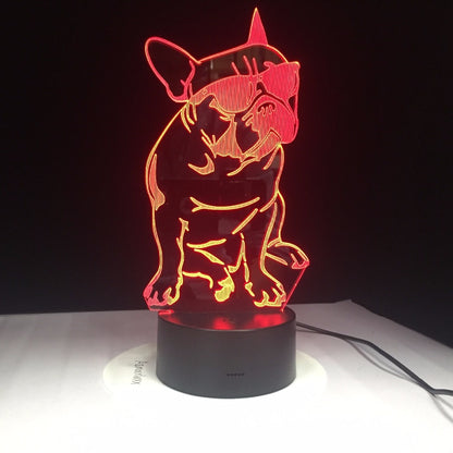 French Bulldog 3D Acrylic LED Night Light by HitMyNeed