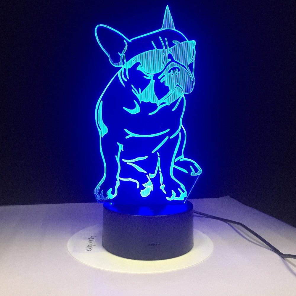 French Bulldog 3D Acrylic LED Night Light by HitMyNeed