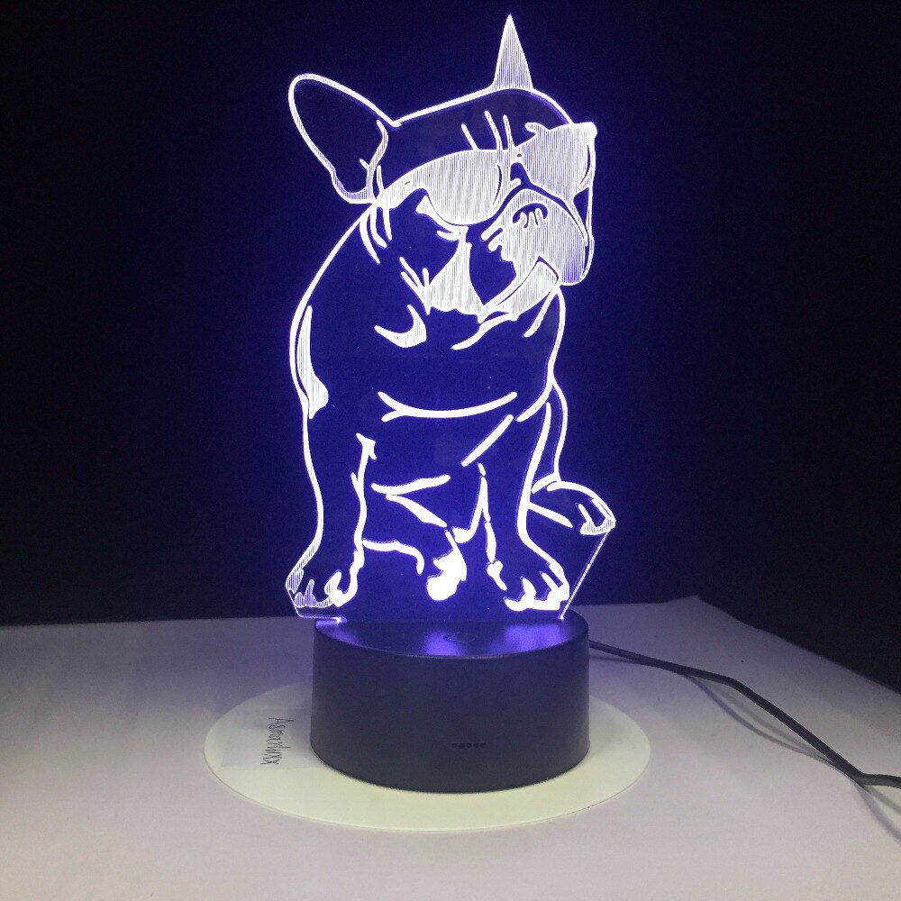 French Bulldog 3D Acrylic LED Night Light by HitMyNeed