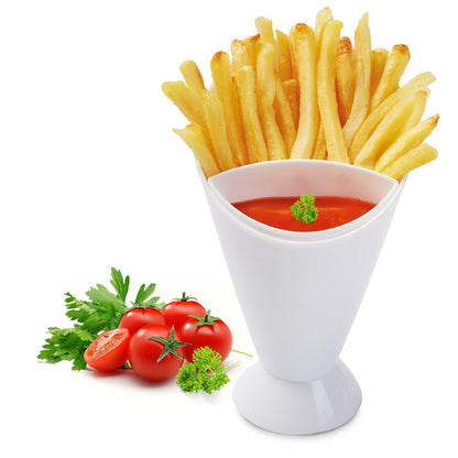 French Fries Cone Holder with Removable Dip Cup by HitMyNeed