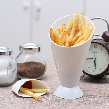 French Fries Cone Holder with Removable Dip Cup by HitMyNeed