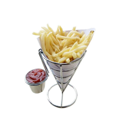 French Fries Stand with Stainless Steel Dipping Cup by HitMyNeed