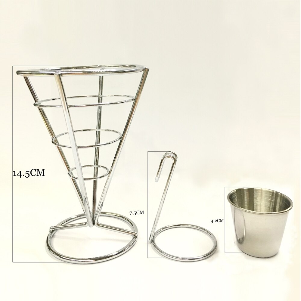 French Fries Stand with Stainless Steel Dipping Cup by HitMyNeed