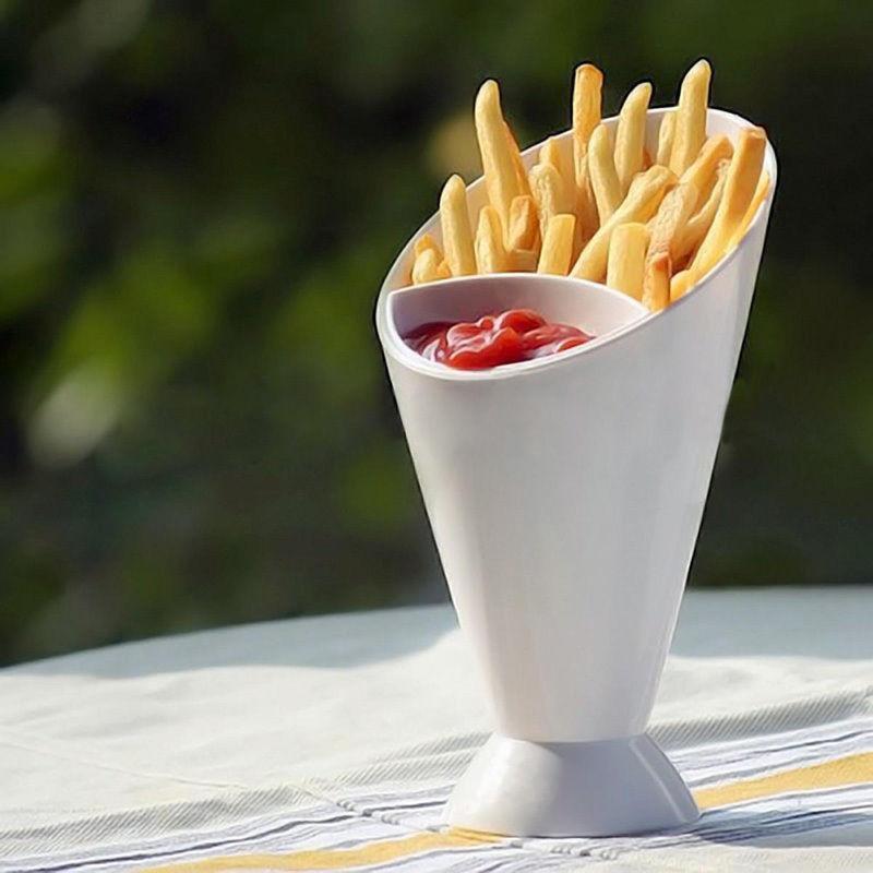 French Fry Cone Snack Holder with Sauce Cup by HitMyNeed
