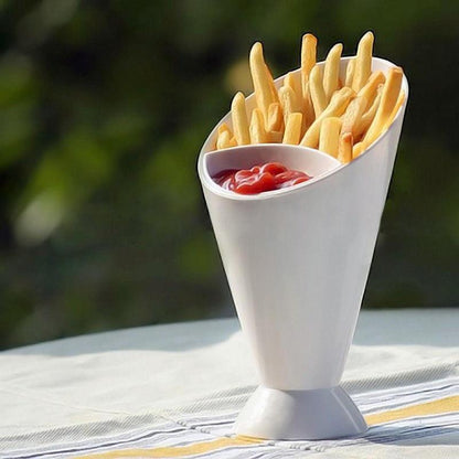 French Fry Cone Snack Holder with Sauce Cup by HitMyNeed