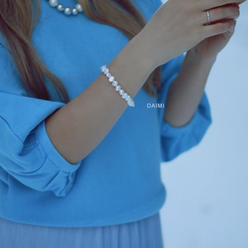 Freshwater Pearl Bracelet for Women, White Gold Plated by HitMyNeed