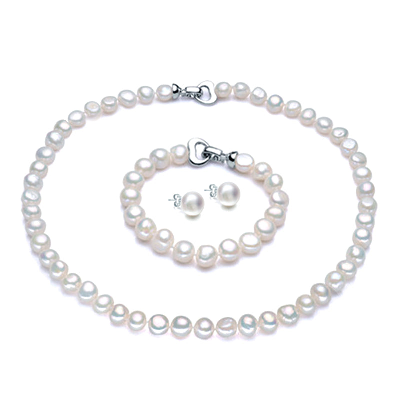 Freshwater Pearl Jewelry Set with 925 Sterling Silver by HitMyNeed