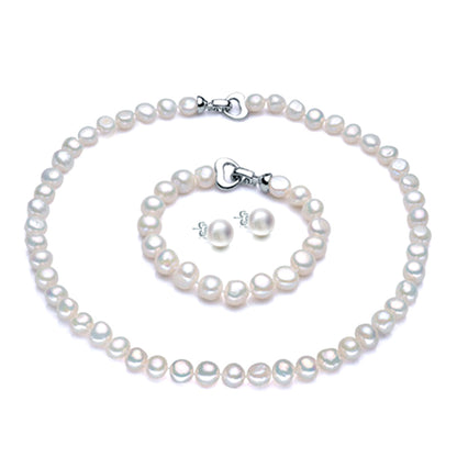 Freshwater Pearl Jewelry Set with 925 Sterling Silver by HitMyNeed