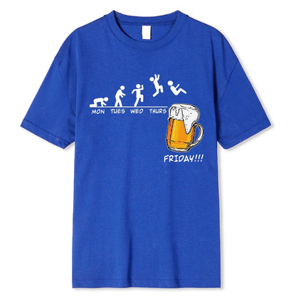 Friday Beer Graphic Men's Cotton T-Shirt by HitMyNeed
