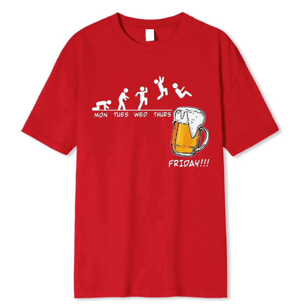 Friday Beer Graphic Men's Cotton T-Shirt by HitMyNeed