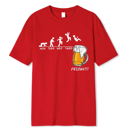 Friday Beer Graphic Men's Cotton T-Shirt by HitMyNeed