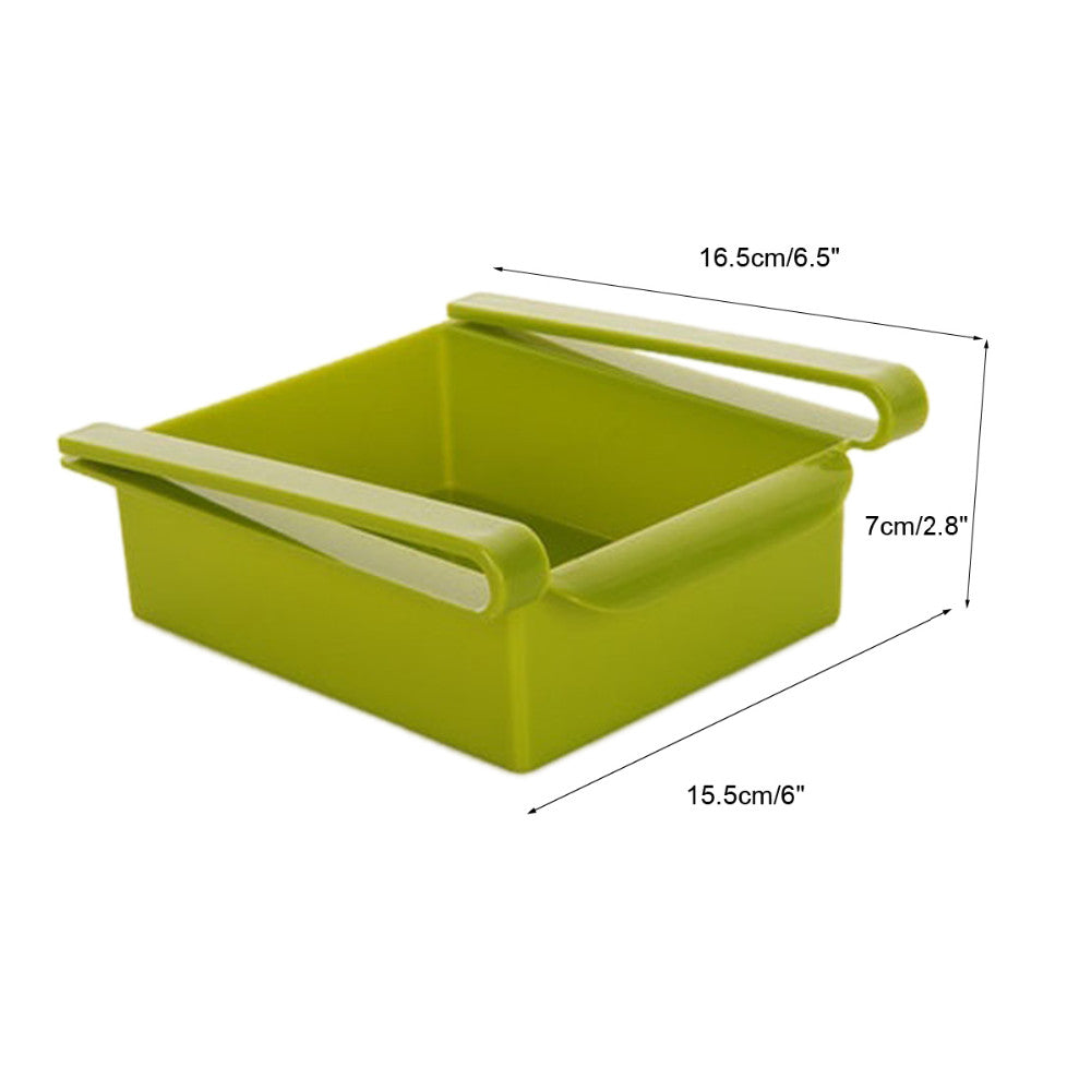 Fridge Slide-On Storage Drawer Organizer by HitMyNeed