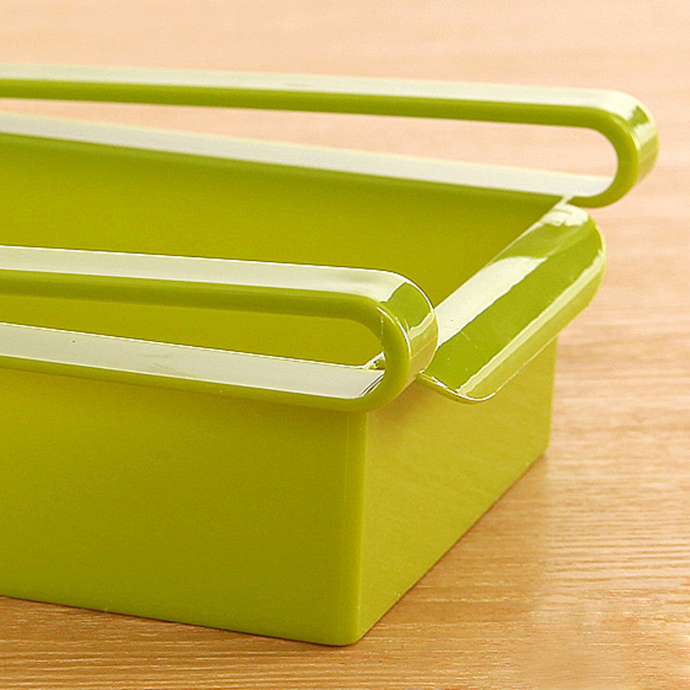 Fridge Slide-On Storage Drawer Organizer by HitMyNeed