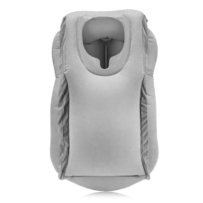 Frontal Inflatable Travel Pillow for Face Support by HitMyNeed