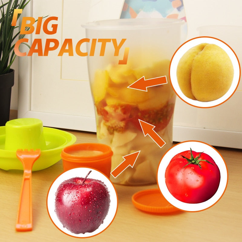 Fruit Cups Portable Salad Tumbler with Fork by HitMyNeed