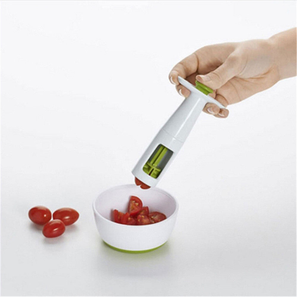 Fruit Manual Cutter and Grape Slicer with Safety Cover by HitMyNeed