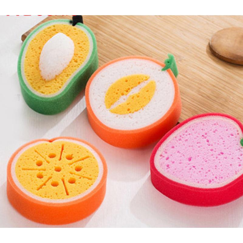Fruit Shaped Cleaning Sponge Set (4-Pack) by HitMyNeed