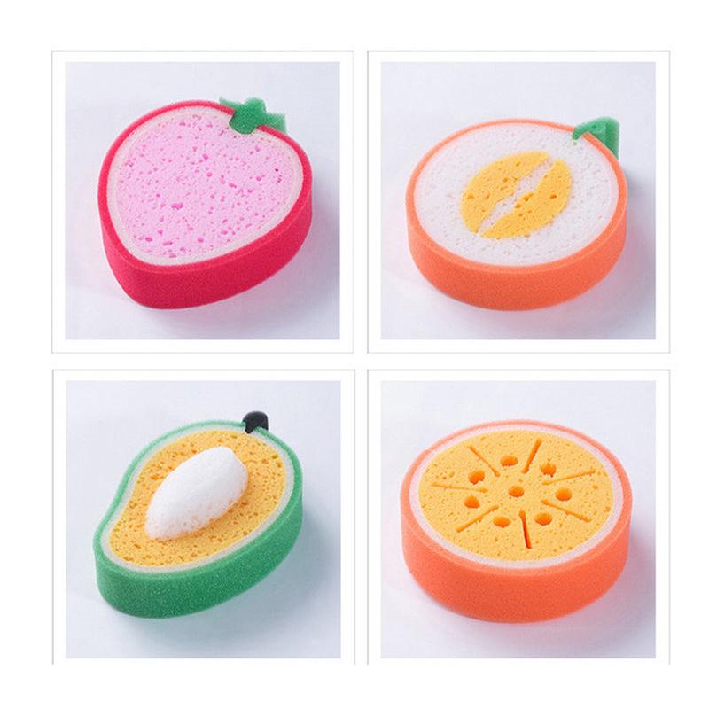 Fruit Shaped Cleaning Sponge Set (4-Pack) by HitMyNeed