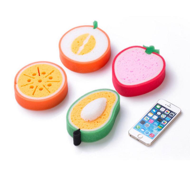 Fruit Shaped Cleaning Sponge Set (4-Pack) by HitMyNeed