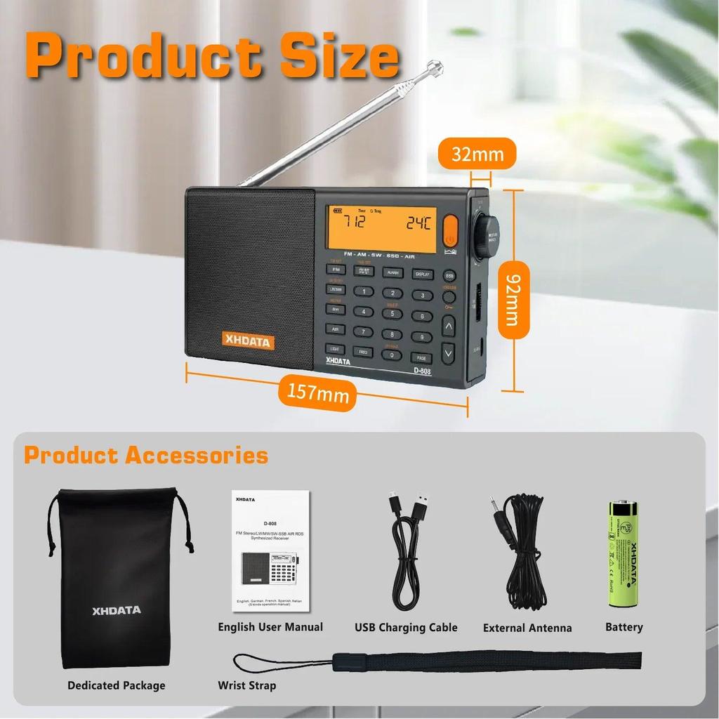 Full Band Portable Radio with SSB, AIR & RDS by HitMyNeed